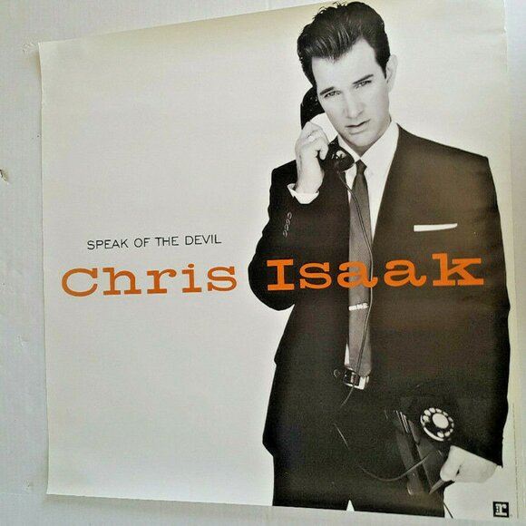 CHRIS ISAAK Speak Of The Devil Poster RARE Promo 1998 24"X24" - Picture 1 of 6